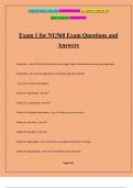 Exam 1 for NU560 Exam Questions and Answers