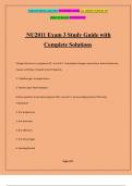 NU2011 Exam 3 Study Guide with Complete Solutions