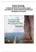 TEST BANK_ Fundamental financial accounting concepts_ 11th_edition by Thomas Edmonds and Philip olds All chapters 1-13 covered, ISBN:9781260786583