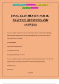 FINAL EXAM REVIEW NUR 113 PRACTICE QUESTIONS AND ANSWERS