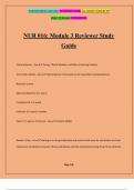 NUR 016: Module 3 Reviewer Study Guide