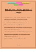 NUR 236 exam 4 Practice Questions and Answers