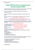 Patho NR 283 exam 1 questions and answers graded 2024 