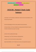 NUR 384 : Module 5 Study Guide Solutions