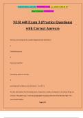 NUR 448 Exam 3 (Practice Questions) with Correct Answers