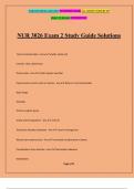 NUR 3026 Exam 2 Study Guide Solutions