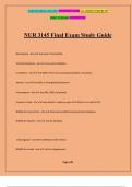 NUR 3145 Final Exam Study Guide