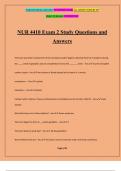 NUR 4410 Exam 2 Study Questions and Answers