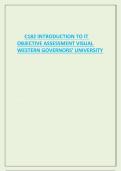 C182 INTRODUCTION TO IT OBJECTIVE ASSESSMENT VISUAL WESTERN GOVERNORS’ UNIVERSITY