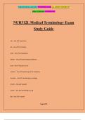 NUR312L Medical Terminology Exam Study Guide