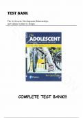 Test Bank for Adolescent, The Development, Relationships, and Culture 14th Edition by Kim G. Dolgin, All Chapters 1-16 |Complete Guide A+