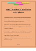 NURS 236 Midterm #1 Review Study Guide Solutions