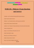 NURS 236 - Midterm 2 Exam Questions and Answers