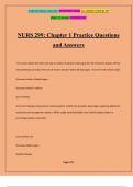 NURS 299: Chapter 1 Practice Questions and Answers