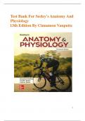 Test Bank for Seeley's Anatomy and Physiology (13th Edition) by Cinnamon VanPutte| All Chapters Included | Latest Edition 2024