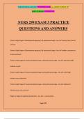 NURS 299 EXAM 3 PRACTICE QUESTIONS AND ANSWERS