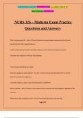 NURS 326 – Midterm Exam Practice Questions and Answers