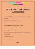 NURS 424 exam #4 Study Guide with Complete Solutions