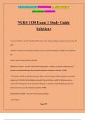 NURS 1130 Exam 1 Study Guide Solutions