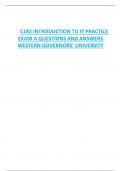 C182 INTRODUCTION TO IT PRACTICE  EXAM A QUESTIONS AND ANSWERS  WESTERN GOVERNORS’ UNIVERSITY