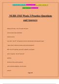 NURS 1543 Week 3 Practice Questions and Answers