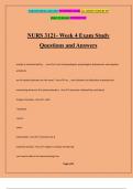 NURS 3121- Week 4 Exam Study Questions and Answers