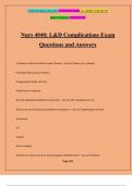 Nurs 4040: L&D Complications Exam Questions and Answers