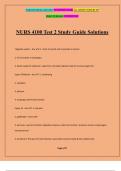 NURS 4100 Test 2 Study Guide Solutions