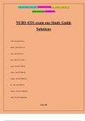 NURS 4331 exam one Study Guide Solutions