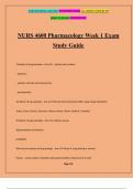 NURS 4600 Pharmacology Week 1 Exam Study Guide