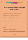 NURS 5115 Fundamentals Exam 2 Study Guide Solutions