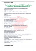 Pathophysiology Exam 3 NR 283 Study Guide Questions and Answers Graded A 2024 