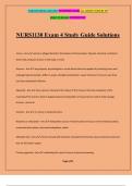 NURS1130 Exam 4 Study Guide Solutions