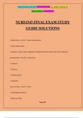 NURS1543 FINAL EXAM STUDY GUDIE SOLUTIONS