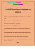 NURS5227 Exam Practice Questions and Answers