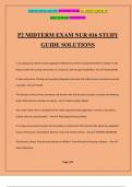 P2 MIDTERM EXAM NUR 016 STUDY GUIDE SOLUTIONS