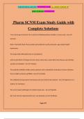 Pharm SCNM Exam Study Guide with Complete Solutions