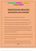 PNB 2274 EXAM 2 PRACTICE QUESTIONS AND ANSWERS