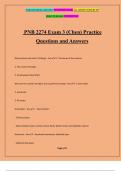 PNB 2274 Exam 3 (Chen) Practice Questions and Answers