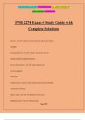 PNB 2274 Exam 4 Study Guide with Complete Solutions