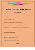 PNB 2274 Final Exam Review Questions and Answers