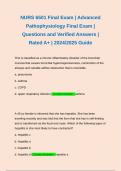 NURS 6501 Final Exam | Advanced Pathophysiology Final Exam | Questions and Verified Answers | Rated A+ | 2024/2025 Guide