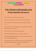 PNG 1159 Intro to Pharmacology Exam Practice Questions and Answers