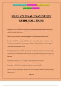 SMAD 470 FINAL EXAM STUDY GUIDE SOLUTIONS