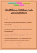 SOC 323 Midterm (CMU) Exam Practice Questions and Answers