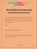 SPE: 526 MOD 7 Comp Check Exam Practice Questions and Answers