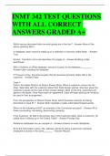 INMT 342 TEST QUESTIONS WITH ALL CORRECT ANSWERS GRADED A+ 