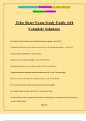 Telus Rater Exam Study Guide with Complete Solutions