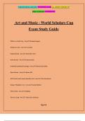 Art and Music - World Scholars Cup Exam Study Guide