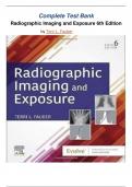 Test Bank  Radiographic Imaging and Exposure 6th Edition  by Terri L. Fauber Latest A+